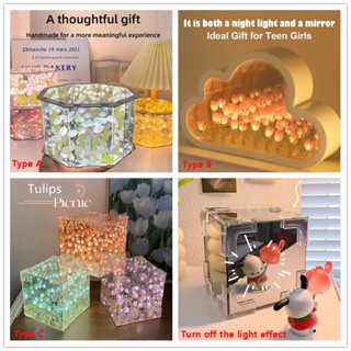 Tự Làm Hoa Tulip Hoa Hồng Gương Khối Đèn Led Đèn Ngủ Cloud Abs Khung Handmade Hình Ảnh Quà Tặng Sinh Nhật Sáng Tạo Không Khí Quà Tặng Đèn Trang Trí Nhà Đồ Trang Trí Phòng Ngủ Trong Suốt
