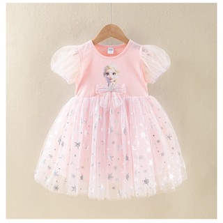 Váy bé gái Váy đông lạnh trẻ em Váy công chúa Elsa Trẻ em Cotton Sequins Quần áo thời trang bé gái