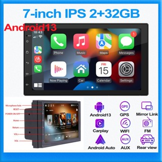 Bộ nhớ 7 inch 32G Novsight Android 13 CarPlay và Android Auto IPS màn hình cảm ứng máy nghe nhạc di động BT 5.0 ghi âm lái xe định vị GPS lắp đặt ứng dụng radio ô tô