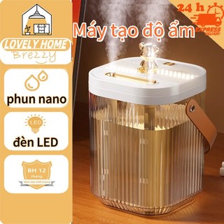 Máy tạo độ ẩm phòng ngủ tại nhà im lặng Độ ẩm không đổi dung tích lớn với đèn ngủ, Máy tạo độ ẩm không khí USB 1800mL