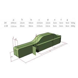 Túi câu cá đa năng 1,5m / 1,5m Vải Oxford 2 ngăn Túi đựng đồ câu cá