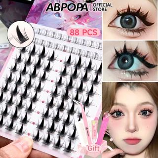 Ineyoo C Curl Doll Lông mi xếp lớp Lông mi thủ công nguyên chất lượng cao 88 CÁI (Quà tặng miễn phí: Nhíp chất lượng cao + keo nâng cấp + Băng mí mắt đôi + tăm bông trang điểm)