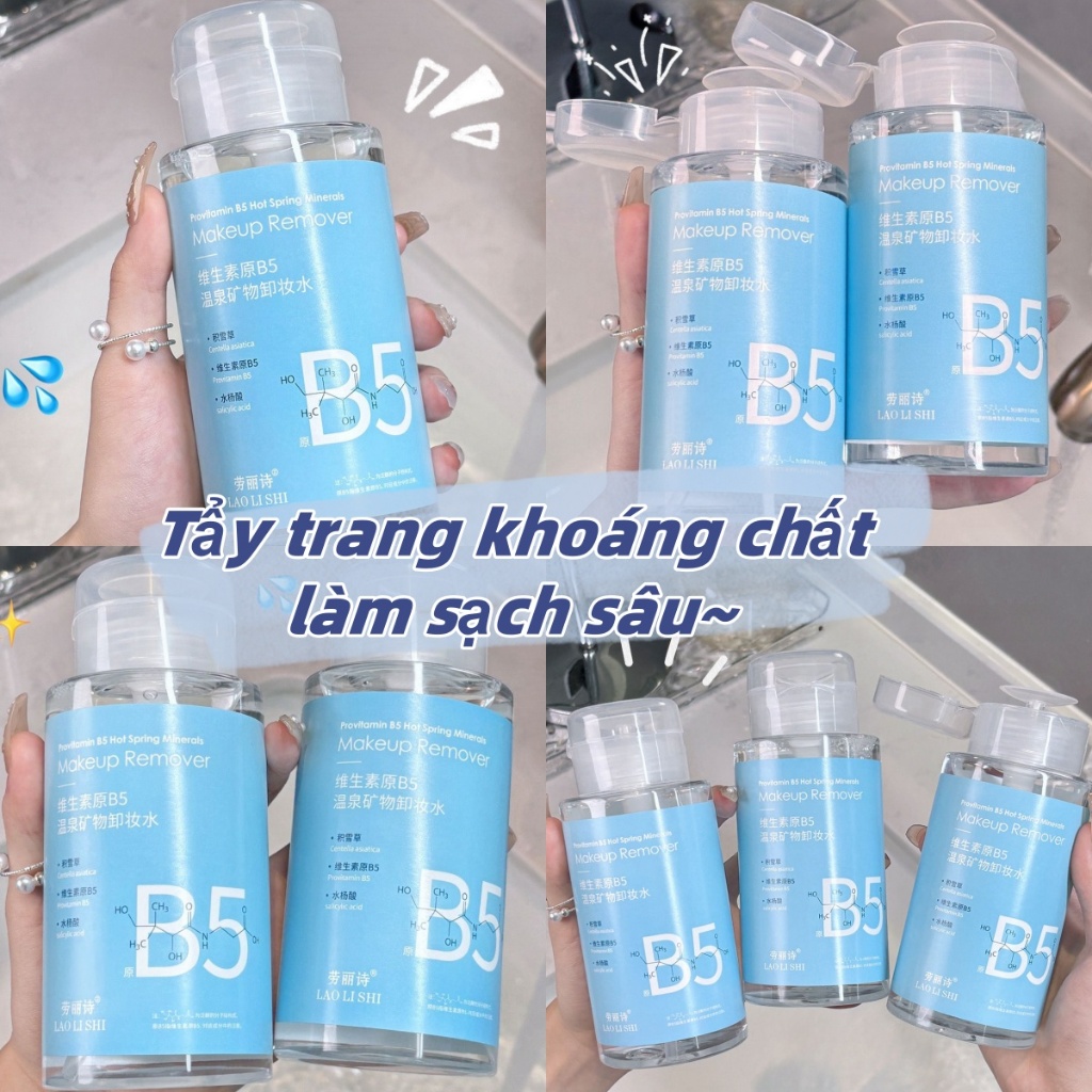 Tẩy trang khoáng chất làm sạch sâu Nhẹ nhàng và không gây kích ứng Mắt, môi và khuôn mặt ba trong một