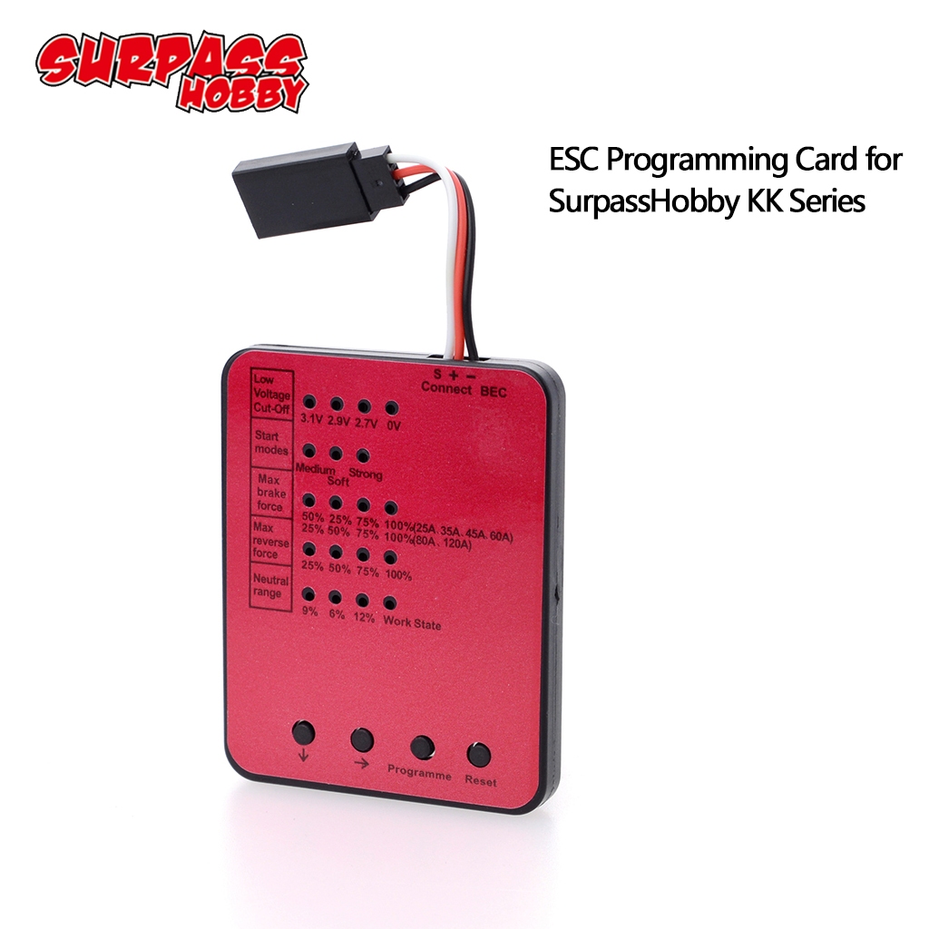 Thẻ lập trình LED SURPASSHOBBY KK ESC Series cho xe RC 25 / 35 / 45 / 60A / 80A / 120A / 150A ESC Bộ