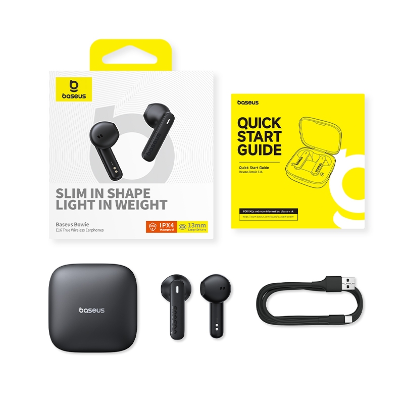 [Nhập mã CBBASEUS giảm 20K] BASEUS TWS E16 Tai Nghe Nhét Tai Không Dây Bluetooth 5.3  Chống Nước IPX4 30h | BigBuy360 - bigbuy360.vn