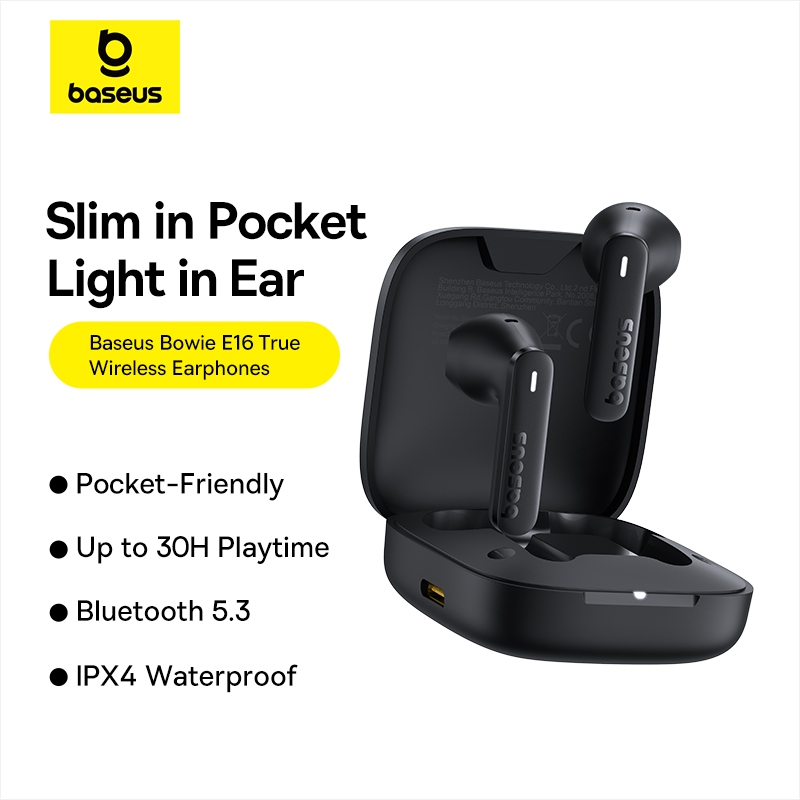 [Nhập mã CBBASEUS giảm 20K] BASEUS TWS E16 Tai Nghe Nhét Tai Không Dây Bluetooth 5.3  Chống Nước IPX4 30h | BigBuy360 - bigbuy360.vn