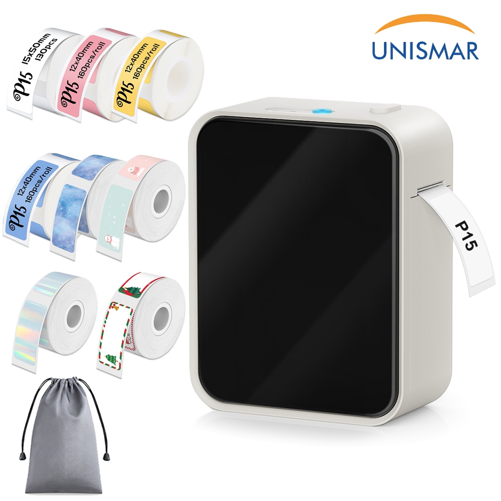 Máy in nhãn nhiệt Pristar P15 Nhãn dán nhãn Bluetooth Máy in nhãn Máy tạo nhãn Mini Di động Tương tự