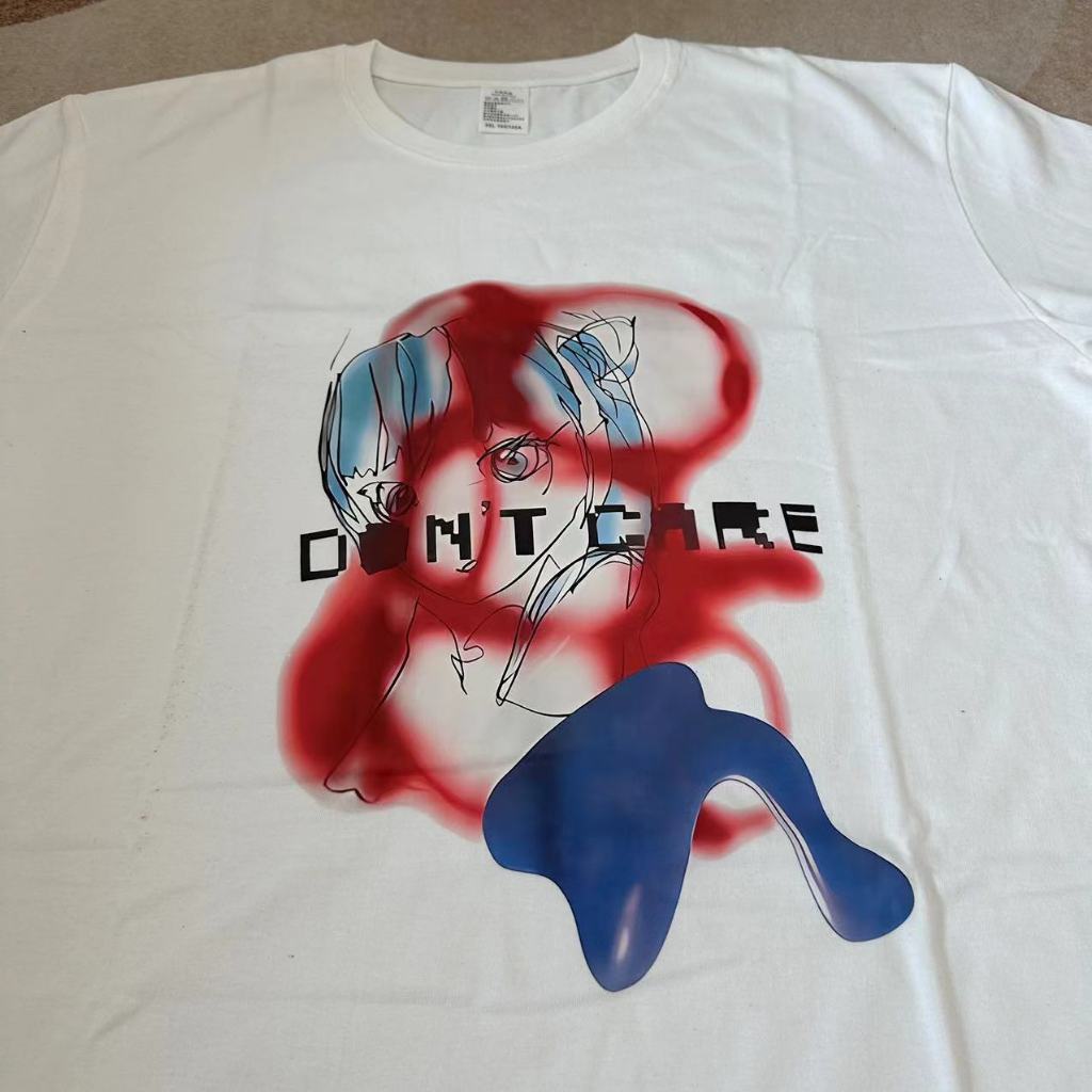 Áo thun Cotton KPOP AESPA KARINA cỡ lớn thời trang Hàn Quốc dáng rộng “DON `T CARE ” Áo thun ngắn tay in hình dành cho nam và nữ Áo sơ mi thường ngày đường phố mùa hè Tee | BigBuy360 - bigbuy360.vn