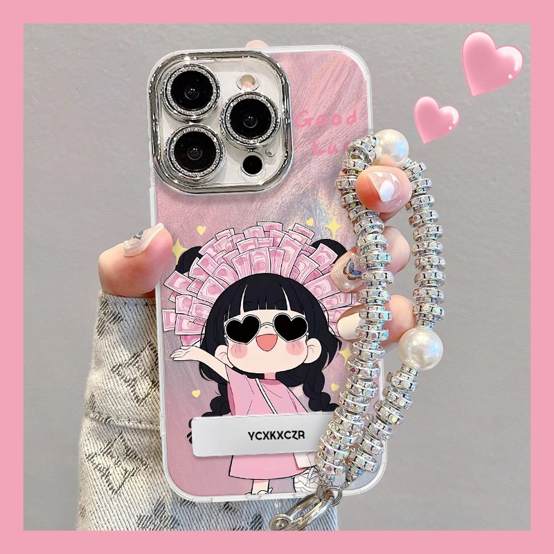 Dành cho ốp lưng iPhone 7 8 XS 11 PRO MAX IP12 IP13 IP14plus Ống kính cao cấp tinh tế Khung ảnh IP15 IP15PRO MAX Rich Girl Vỏ chống sốc bền.