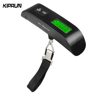 Cân hành lý kỹ thuật số KIPRUN, Cân du lịch di động 50kg / 110LB Cân điện tử, Màn hình LCD có đèn sau, Tay cầm sơn cao su Cảm biến nhiệt độ