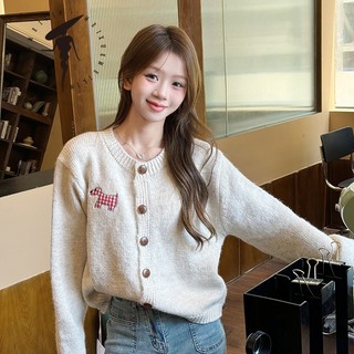 Áo len cardigan dài tay cổ tròn phong cách Hàn Quốc màu kẹo màu ngọt ngào