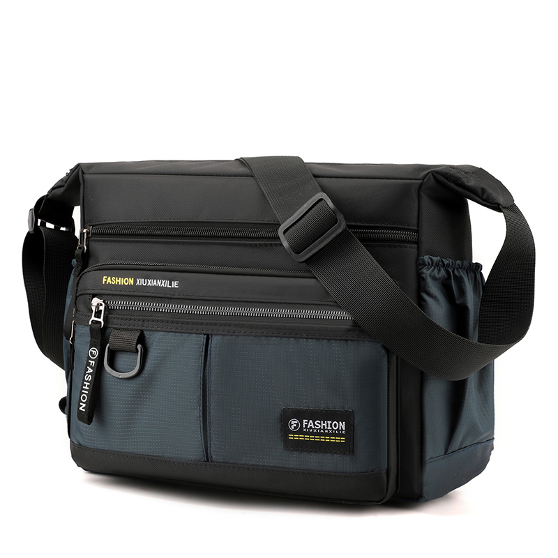 Túi Đeo Chéo Cỡ Lớn Chống Thấm Nước Kèm Giá Đỡ Chai Nước Thời Trang Cho Nam