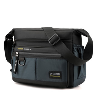 Túi Đeo Chéo Cỡ Lớn Chống Thấm Nước Kèm Giá Đỡ Chai Nước Thời Trang Cho Nam