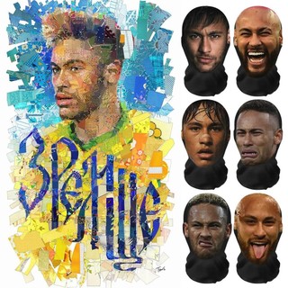 🍑peach🍑 Mặt nạ mũ Balaclava liền mạch in hình Neymar Ronaldo Messi 3D sáng tạo