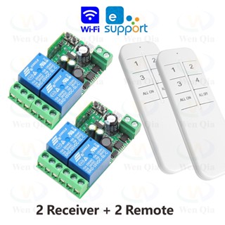 WENQIA Công Tắc Điều Khiển Đèn Ewelink WiFi RF DC 7V 12V 24V 48V 2CH Cho Garage