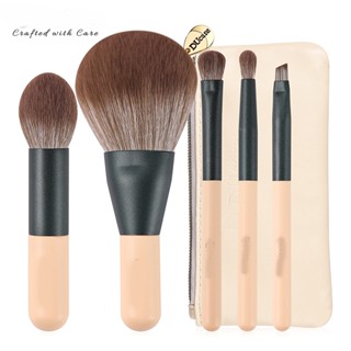 Set 5 cọ trang điểm Kabuki chuyên nghiệp kèm túi đựng