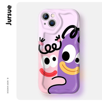 Ốp lưng JURSUE hoạt hình dễ thương đẹp ngộ nghĩnh hài hước cho iPhone 17 16 15 14 13 12 ip 11 Pro Max GA029