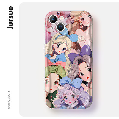 Ốp lưng JURSUE hoạt hình dễ thương đẹp ngộ nghĩnh thời trang cho iPhone 17 16 15 14 13 12 ip 11 Pro Max GA019