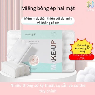 Bông tẩy trang  cotton 120 miếng  siêu mềm , siêu dai