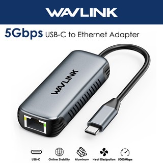  Bộ chuyển đổi USB C sang Ethernet WAVLINK 5Gbps Bộ chuyển đổi mạng RJ45 Gigabit Ethernet cho máy tính xách tay 