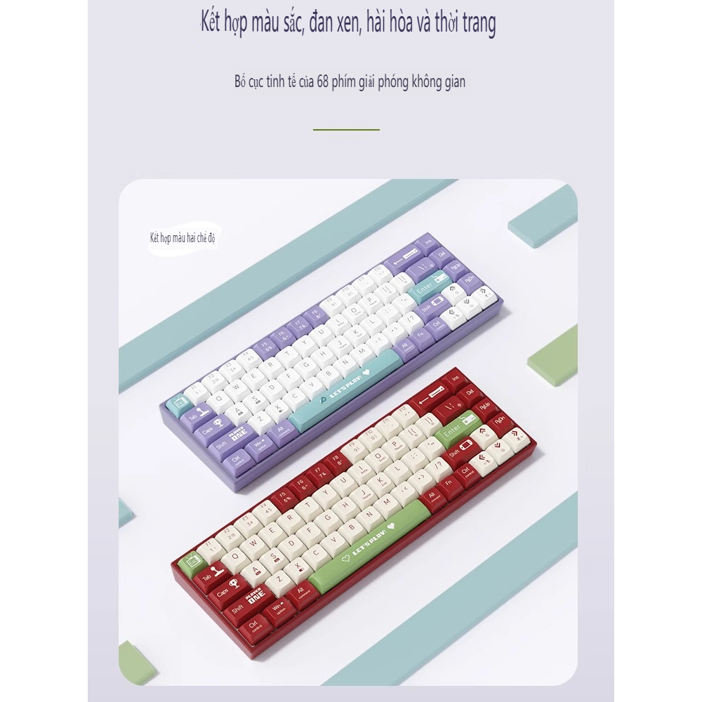 Bàn Phím Cơ AJAZZ AK680 Chơi Game Có Dây Nhỏ Gọn Laptop Trà Hoặc Công Tắc Đỏ 68 Phím | BigBuy360 - bigbuy360.vn