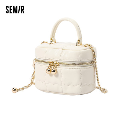 Túi đựng hộp nữ Semir Mùa hè 2024 Túi trang điểm Mini mới Túi xách hương thơm nhỏ đeo chéo ngọt ngào