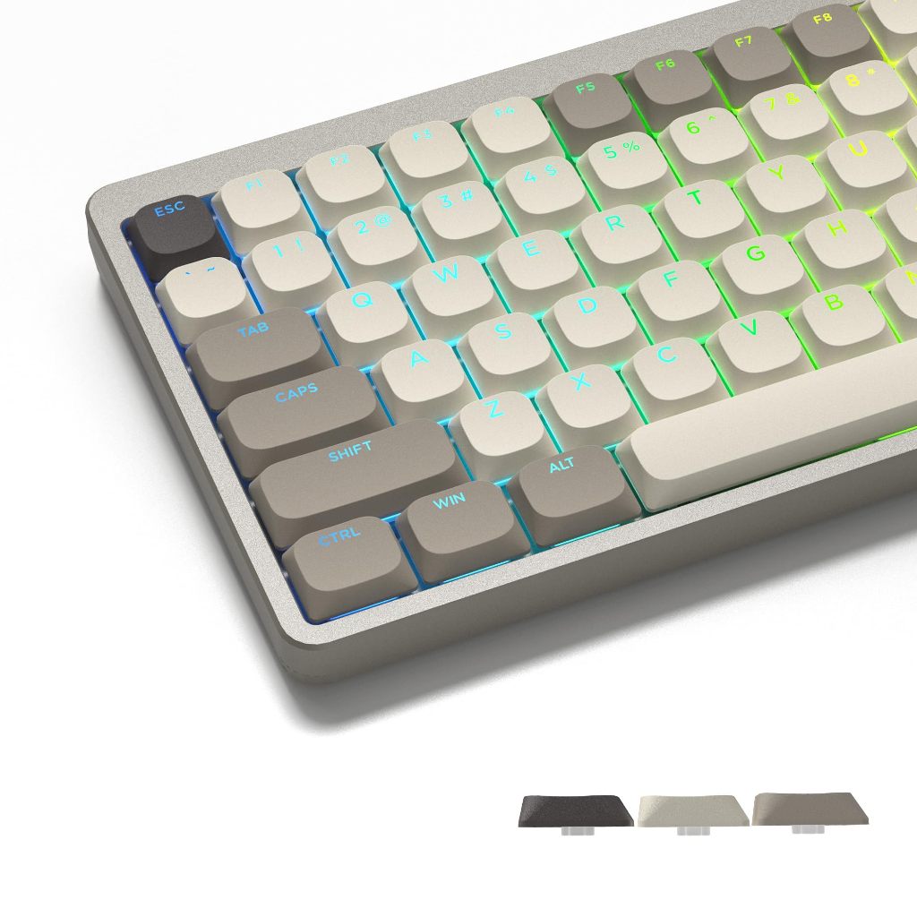 Womier 140 Phím Low Profile Shine Through Keycaps Double Shot RGB Key cap cho 60% 61 / 87 / 104 Cher