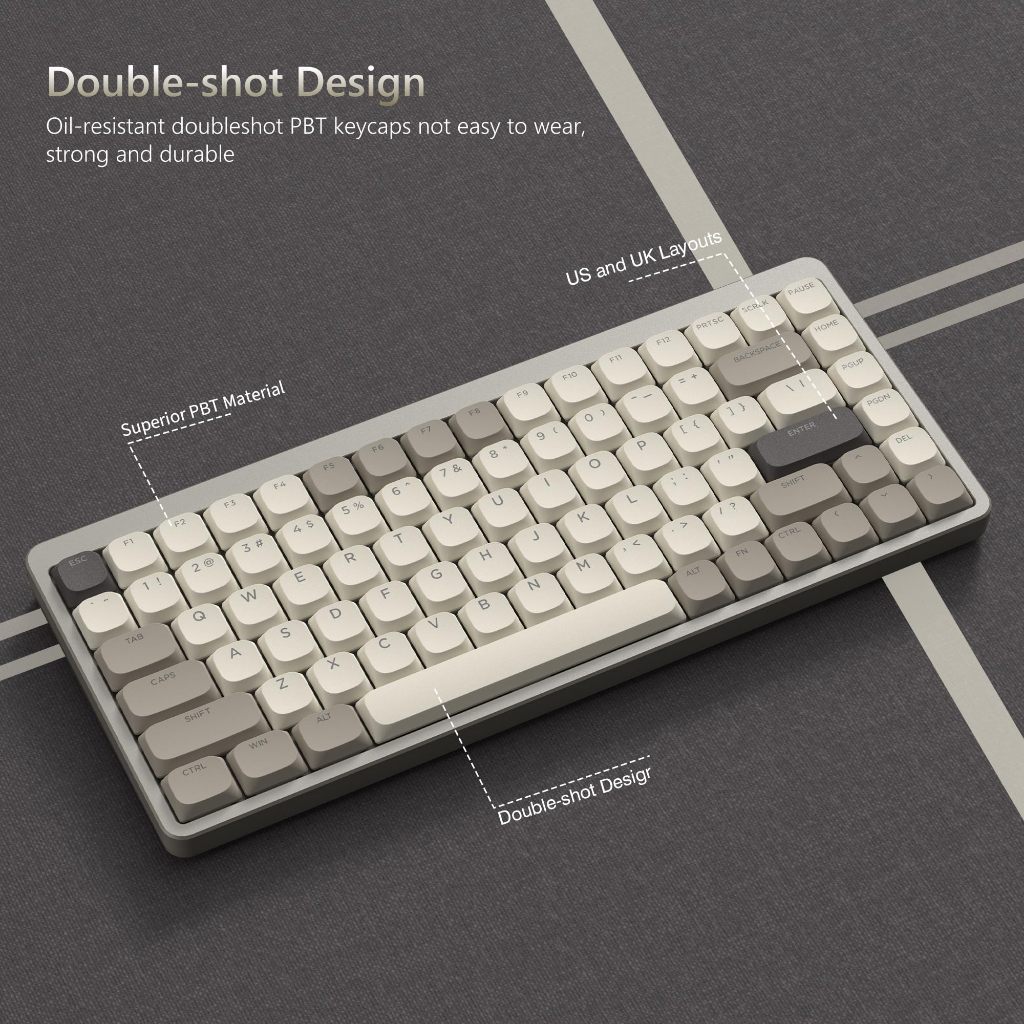 Womier 140 Phím Low Profile Shine Through Keycaps Double Shot RGB Key cap cho 60% 61 / 87 / 104 Cherry Gateron MX Gamer Bàn phím cơ | BigBuy360 - bigbuy360.vn