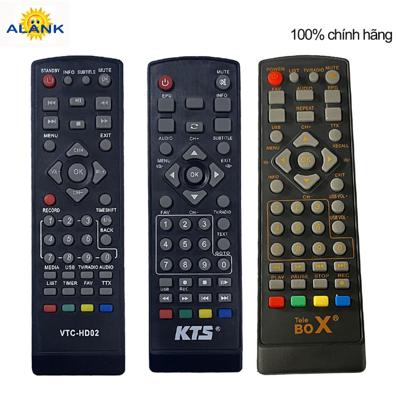 Alank— Remote Điều Khiển Đầu Thu  kts vtc-hd02 telebox