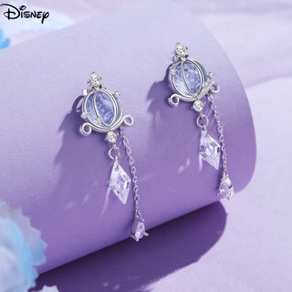 Disney Chính Thức Chính Hãng Công Chúa Series S925 Bạc Lăng Trụ Giọt Nước Đá Bông Tai Bé Gái Quà Tặng Cặp Đôi Quà Tặng Ngày Của Mẹ Quà Tặng