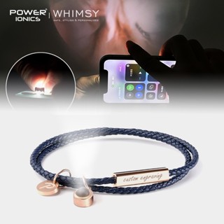 POWER IONICS WHIMSY Nam Nữ Da Thật Chính Hãng Quấn Vòng Tay Quyến Rũ Với Tùy Chỉnh Chiếu Ảnh Mặt Dây Chuyền Tưởng Niệm Quà Tặng