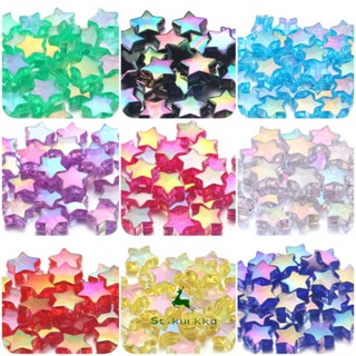 St.kunkka 50 Cái/gói 10 Mm Nhiều Màu Sắc Ngôi Sao Năm Cánh Hạt Dây Làm Trang Sức