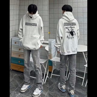 PEAR DODO Áo hoodie nam thời trang mùa thu đông mới của Mỹ hàng đầu lông cừu nặng