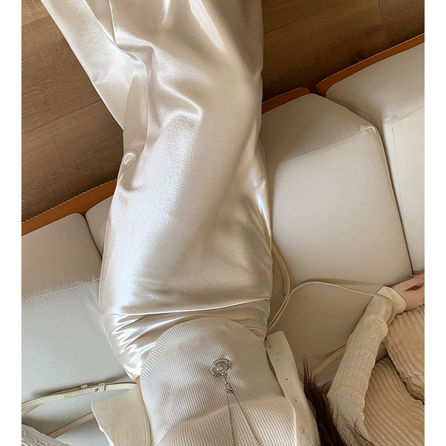 78858 Váy đuôi cá Satin dài lưng thun | BigBuy360 - bigbuy360.vn