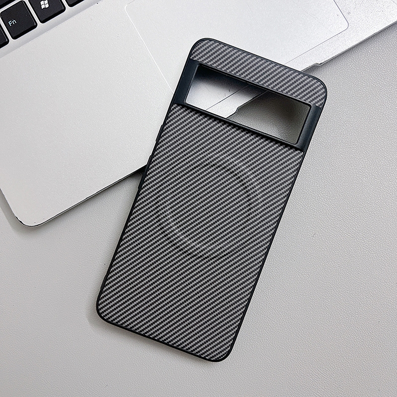 Ốp Điện Thoại Họa Tiết Sợi Carbon Sang Trọng Cho Google Pixel 6 6A 7 7A 8 8A 9 9A Pro Vỏ Cứng Mỏng Chống Sốc