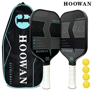 Hoowan 16MM CARHORN Pickleball Mái Chèo USAPA Tiêu Chuẩn Pickle Ball Paddle T700 Sợi Carbon 3K Bề Mặt Pickleball Vợt Có Túi