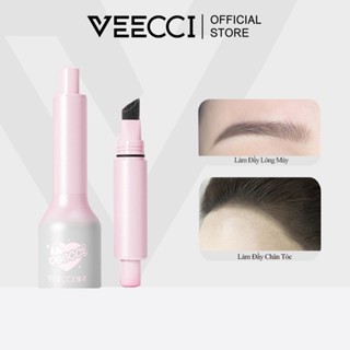  VEECCI Gel Kẻ Mày Bột Chân Tóc 2in1 Điền Vào Tóc Và Lông Mày Đa Chức Năng Màu Tóc Tự Nhiên 1.2ml 