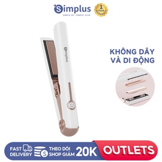 Simplus Máy Duỗi Tóc Không Dây Di Động Mặt Phẳng 3D Sạc Type-C Nhiệt Độ Mặc Định 180°C ZFBA006