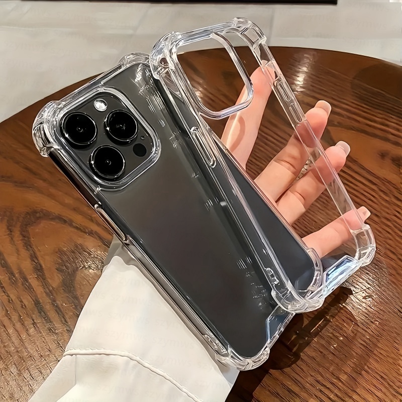 Ốp Lưng Trong Suốt Cho iPhone 17 16 15 Pro Max Ốp Lưng Silicon Mềm Chống Sốc Cho iPhone 15 16 Plus 1