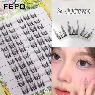  Fepo Lông mi giả 10 Hàng Tai mèo Tự Nhiên Thoải Mái Tái Sử Dụng 10-13mm 