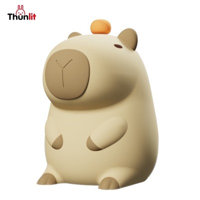 Thunlit Capybara Đèn Ngủ Sạc Làm Mờ Silicon Ngủ Nước Chuột Lang Pat Đèn Capybara Đèn