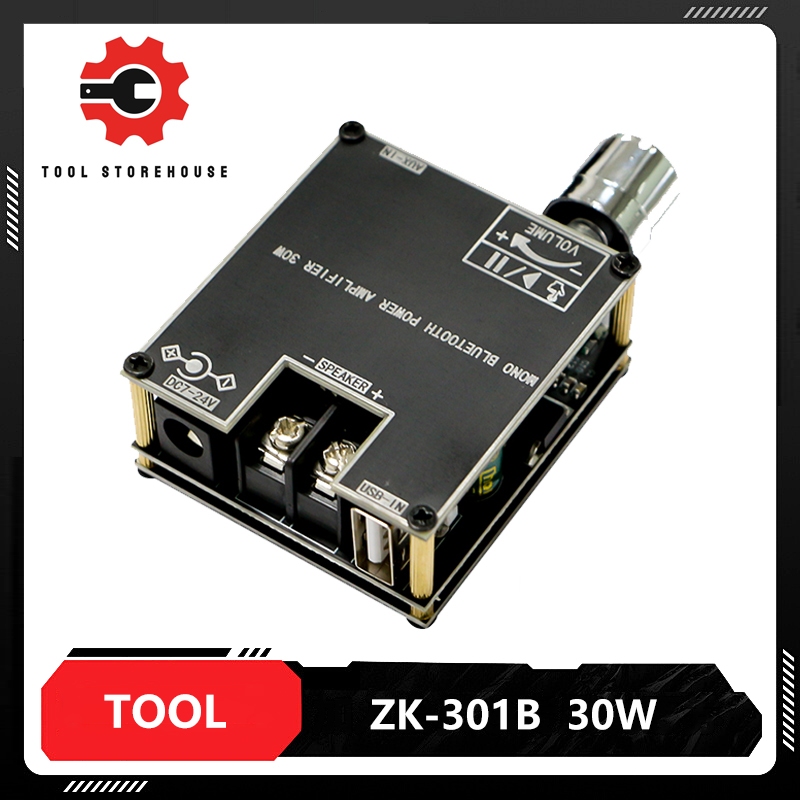 Bộ khuếch đại Mini ZK-301B ZK-302T Mono Channel 30w Bluetooth 5.3 Mô-đun bảng khuếch đại âm thanh nổ