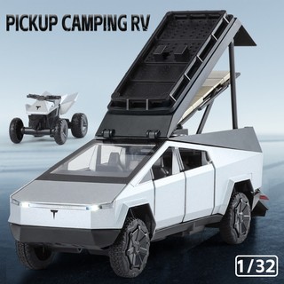  Tỉ Lệ 1: 32 Tesla Cybertruck RV Pickup Hợp Kim Xe Mô Hình Diecast Xe Âm Thanh Ánh Sáng Xe Người Yêu Bộ Sưu Tập Trẻ Em Quà Tặng Sinh Nhật Kim Loại Đồ Chơi Bé Trai 