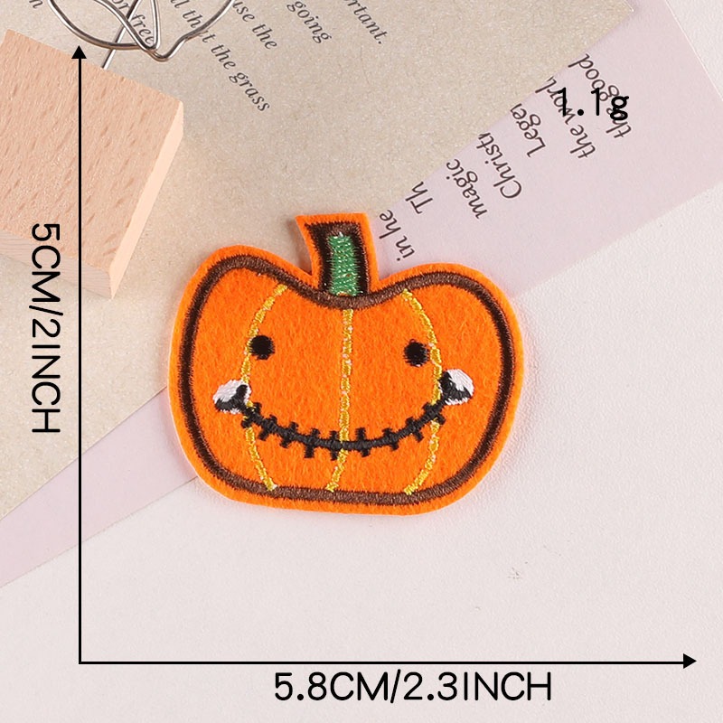Bí Ngô Halloween Thêu Sắt Trên Miếng Dán