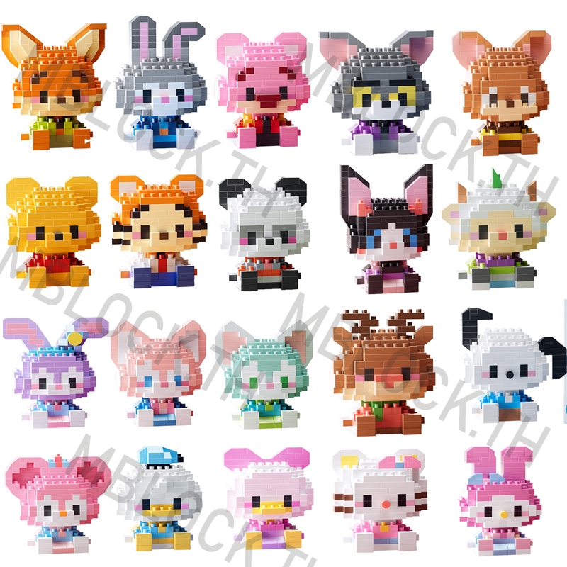 Đồ chơi khối xây dựng hoạt hình dễ thương cho bé gái Quà tặng bé trai 100type