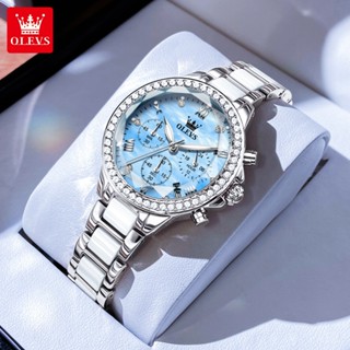 OLEVS Đồng hồ nữ chính hãng chống nước thạch anh thời trang thép không gỉ 9999