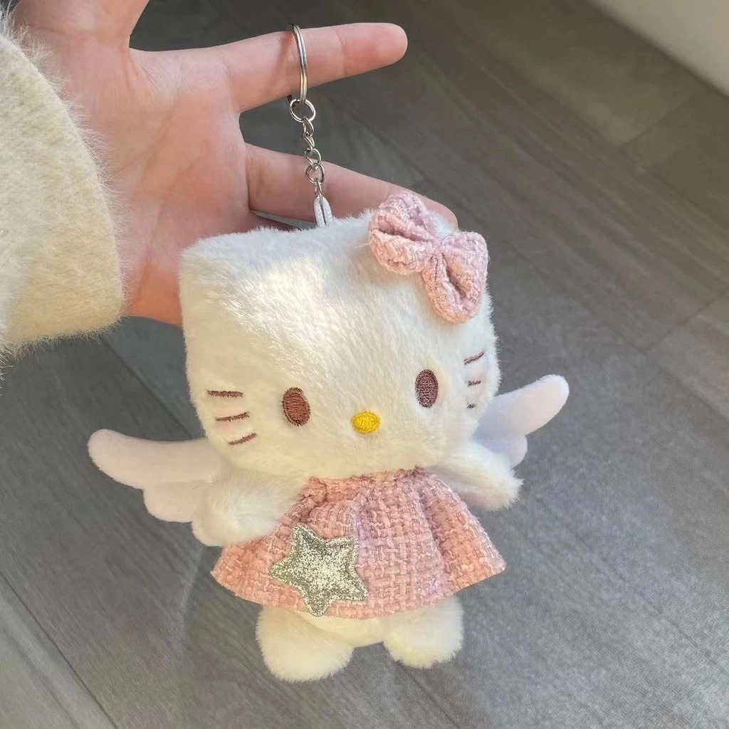 Váy hồng siêu dễ thương Angel Hello Kitty Móc khóa búp bê sang trọng