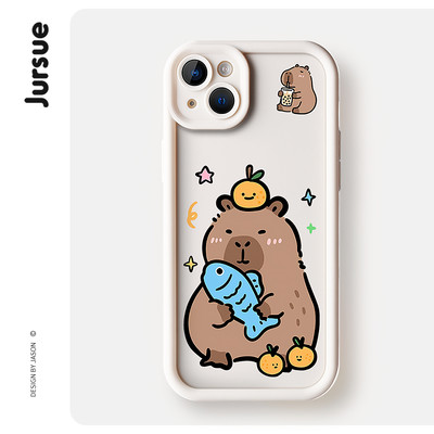 Ốp lưng JURSUE hoạt hình dễ thương đẹp độc lạ ngộ nghĩnh cho iPhone 16 15 14 13 12 11 Pro Max SE 2020 X XR XS ip 8 7 Plus GA062