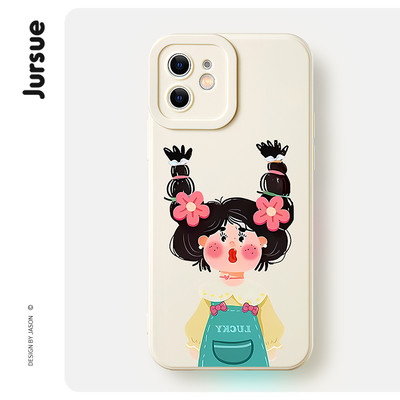 Ốp lưng JURSUE hoạt hình dễ thương đẹp độc lạ ngộ nghĩnh cho 11 / 11 Pro / 11 Pro Max / XS MAX / XR / Xs / X / 7 Plus / 8 Plus / 7 / 8 / SE 2020 GA049
