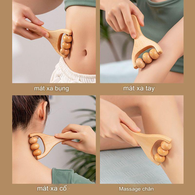 1 Máy Mát Xa Trị Liệu Massage Con Lăn Đầu Cổ Giảm Đau Cơ Dụng Cụ Trị Liệu Phản Quang Cơ Thể Guasha Đa Năng Máy Mát Xa Tay Mini Dụng Cụ Massage Chân